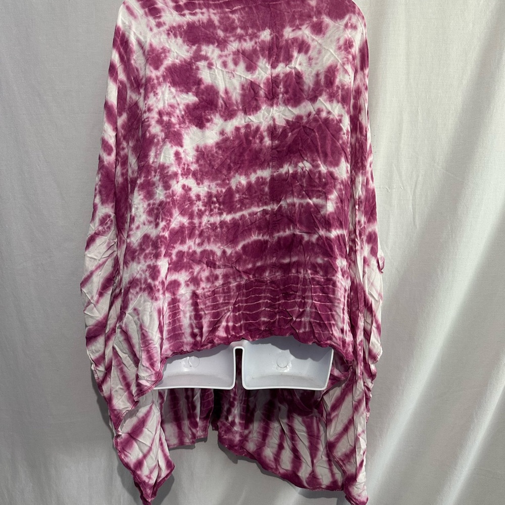 Catherines Pink White Tie-Dye Cardigan Kimono Women’s Size 2XL - Picture 2 of 3